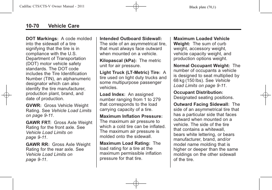 Cadillac 2011 CTS-V Sports Sedan User Manual | Page 392 / 492