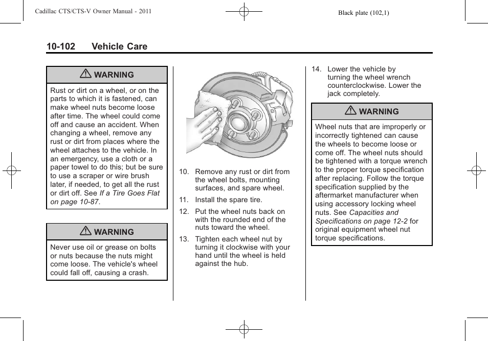 Cadillac 2011 CTS-V Sports Sedan User Manual | Page 424 / 492