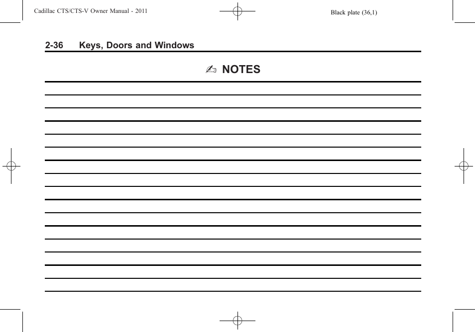 Cadillac 2011 CTS-V Sports Sedan User Manual | Page 70 / 492