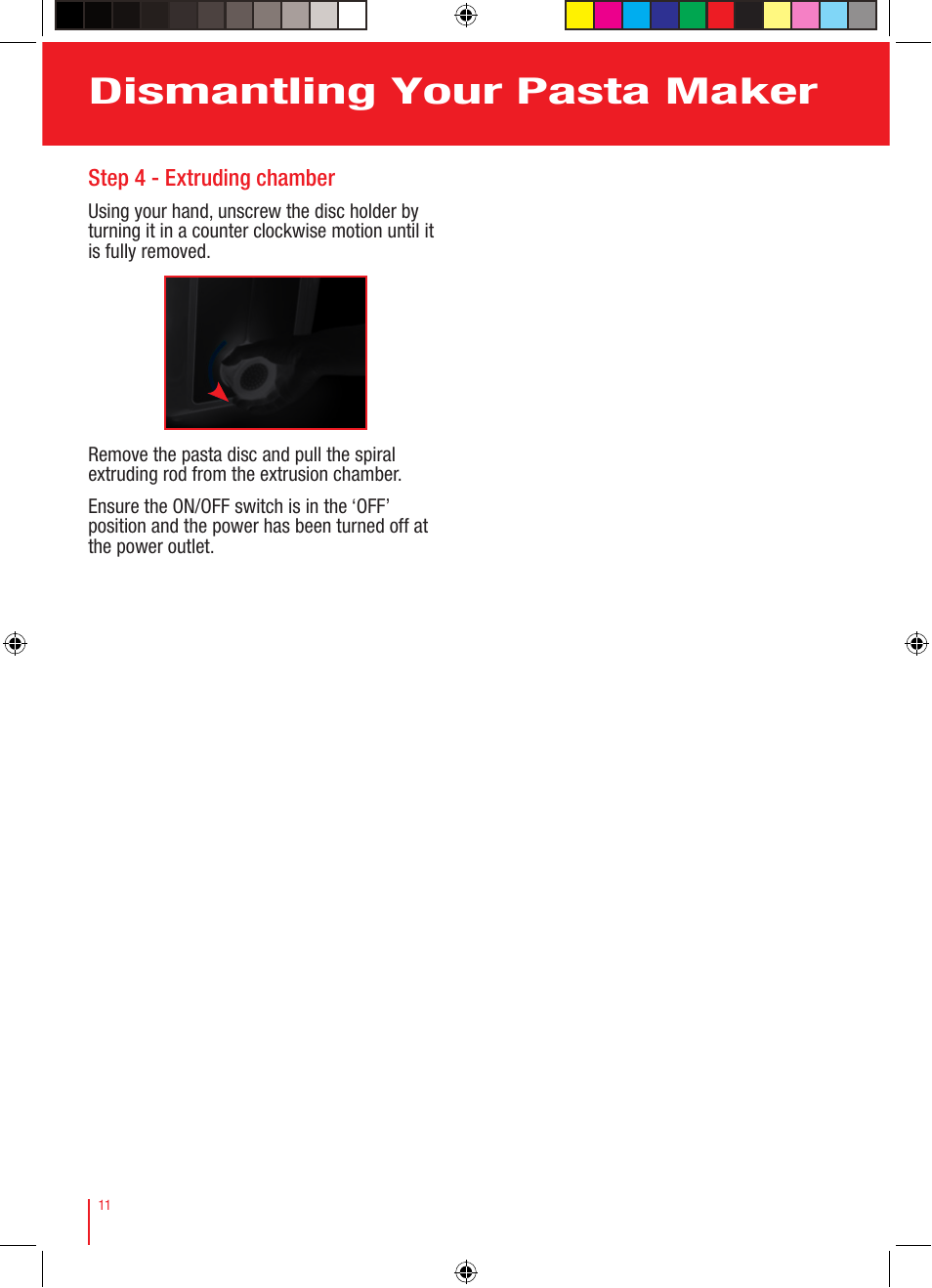 Dismantling your pasta maker | Viante CUC-25PM Pasta Maker Instruction Manual User Manual | Page 12 / 22