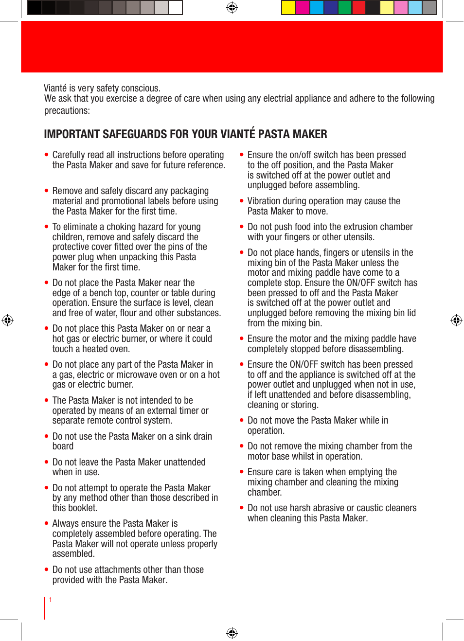Important safeguards for your viante pasta maker | Viante CUC-25PM Pasta Maker Instruction Manual User Manual | Page 2 / 22