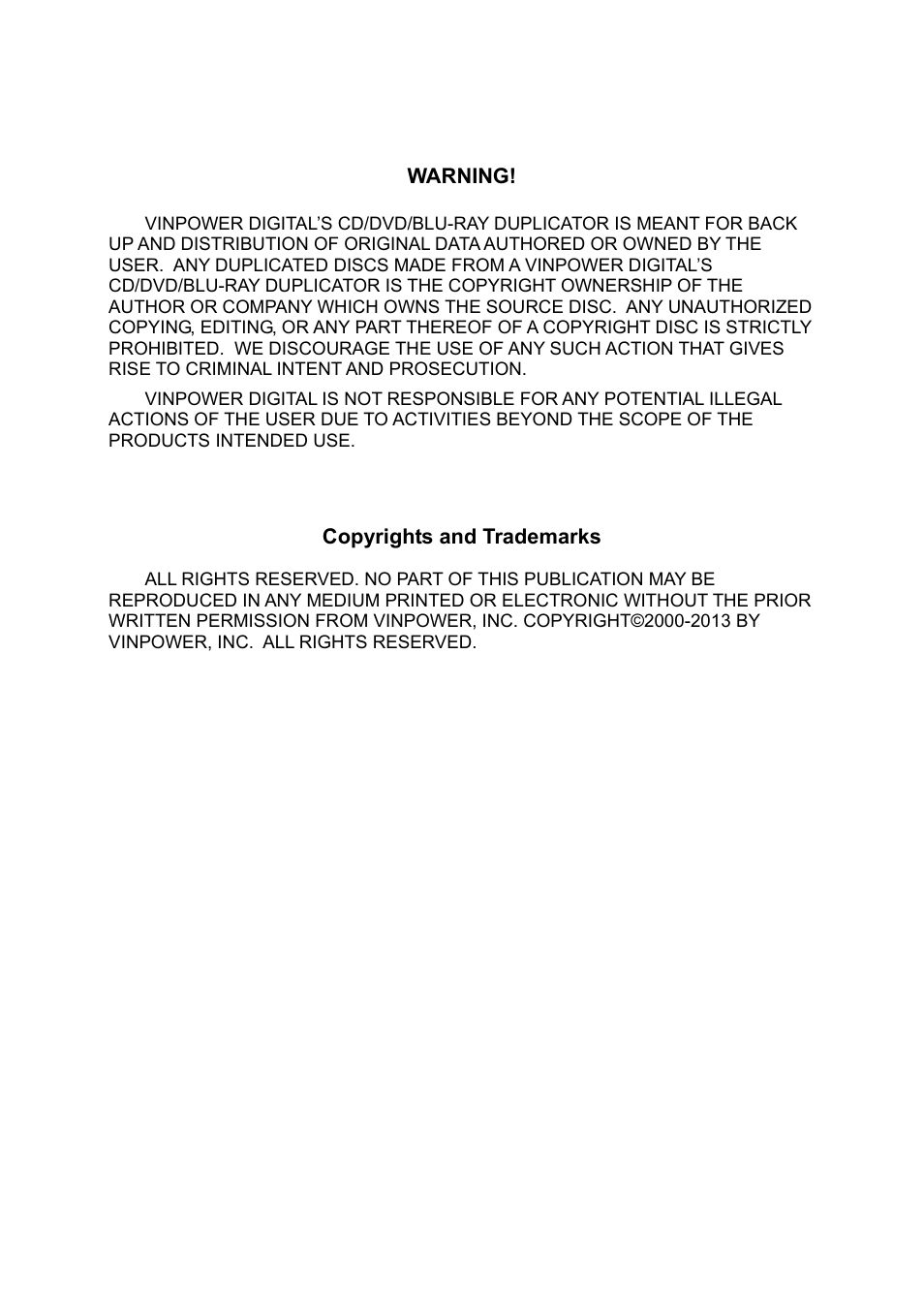 Vinpower Digital SharkCopier Series User Manual | Page 2 / 51