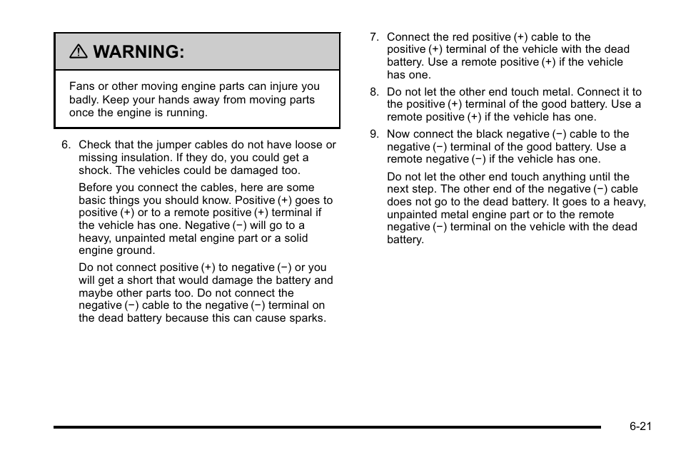 Warning | Cadillac 2010 Escalade Hybrid User Manual | Page 71 / 112