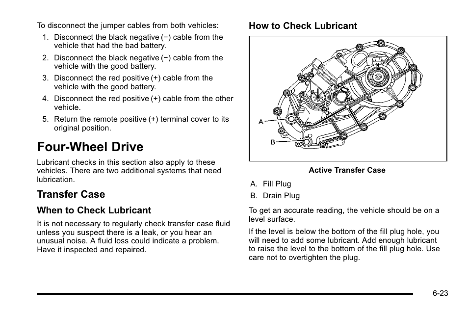 Four-wheel drive, Four-wheel drive -23, Transfer case | Cadillac 2010 Escalade Hybrid User Manual | Page 73 / 112