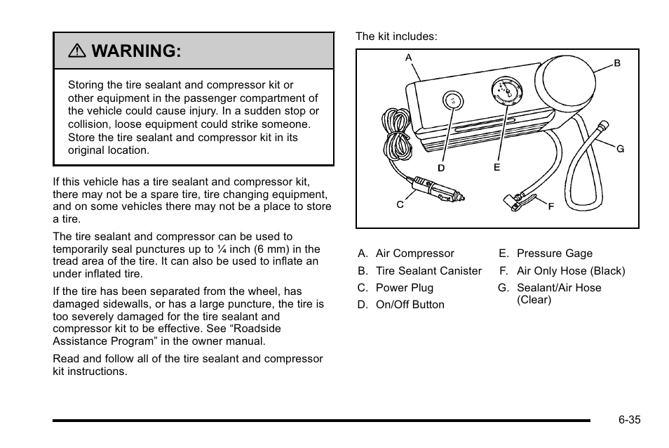 Warning | Cadillac 2010 Escalade Hybrid User Manual | Page 85 / 112