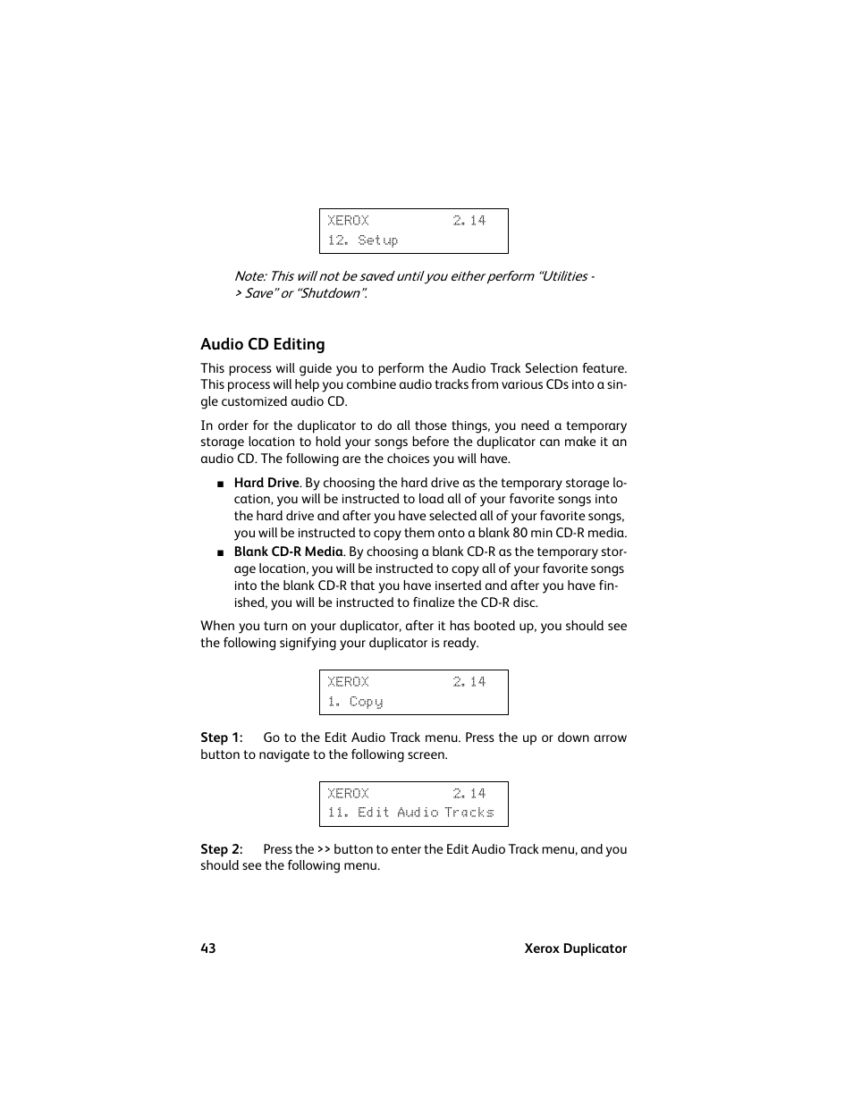 Audio cd editing | Vinpower Digital Xerox Standard User Manual | Page 43 / 74