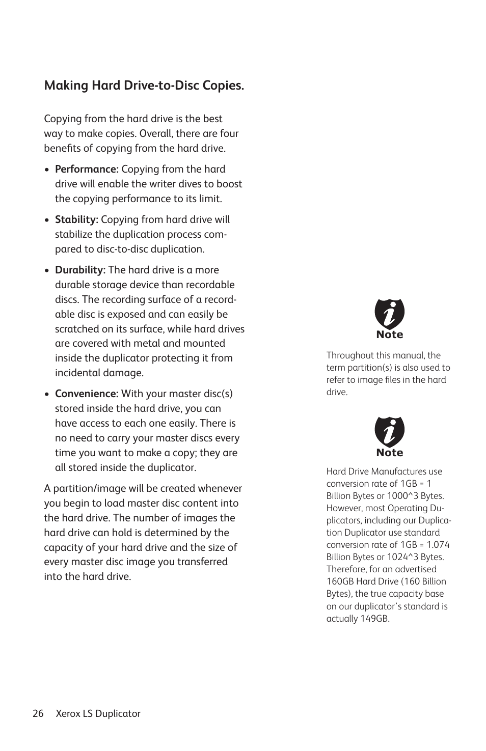 Making hard drive-to-disc copies | Vinpower Digital Xerox LightScribe Series User Manual | Page 26 / 85