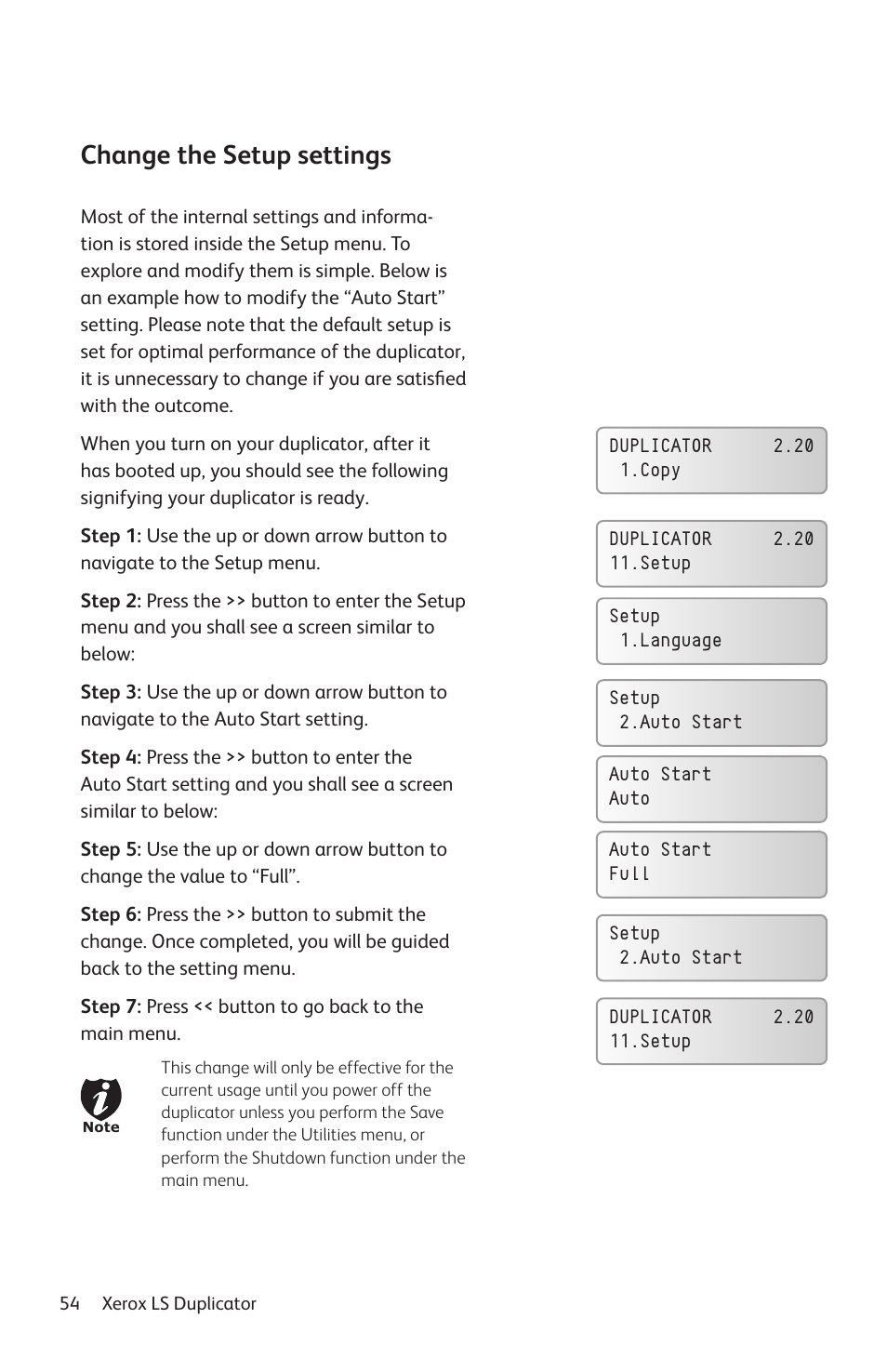 Change the setup settings | Vinpower Digital Xerox LightScribe Series User Manual | Page 54 / 85