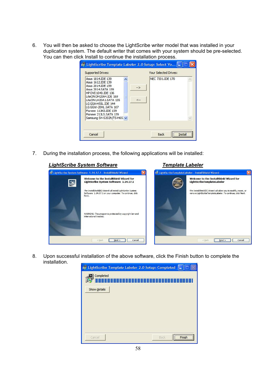 Vinpower Digital Titan Lightscribe Autoloader User Manual | Page 60 / 64