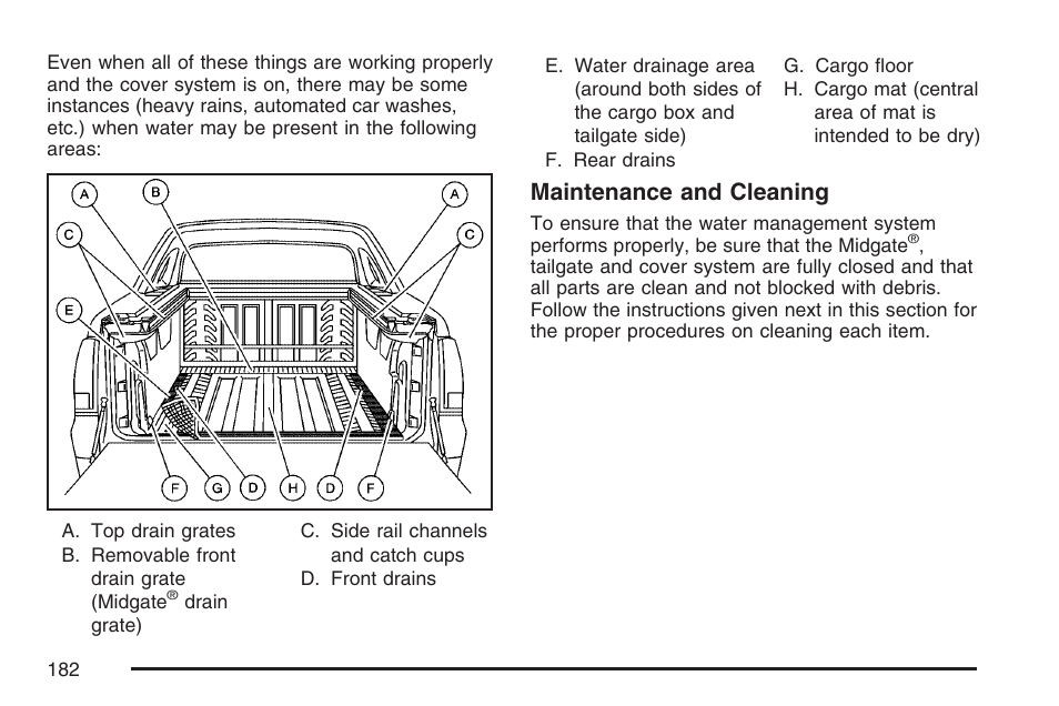 Maintenance and cleaning | Cadillac 2007 User Manual | Page 182 / 580