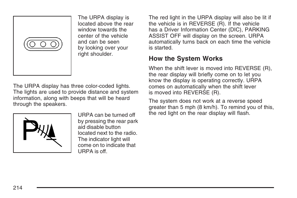How the system works | Cadillac 2007 User Manual | Page 214 / 580