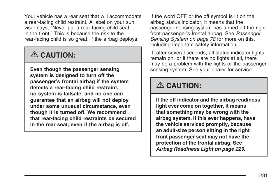 Cadillac 2007 User Manual | Page 231 / 580