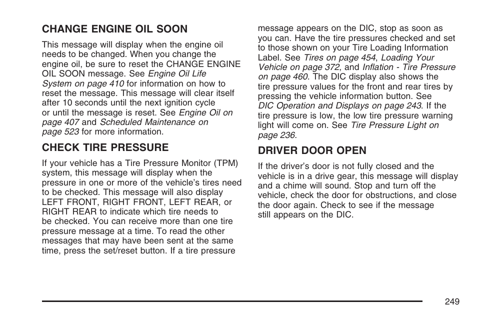Cadillac 2007 User Manual | Page 249 / 580