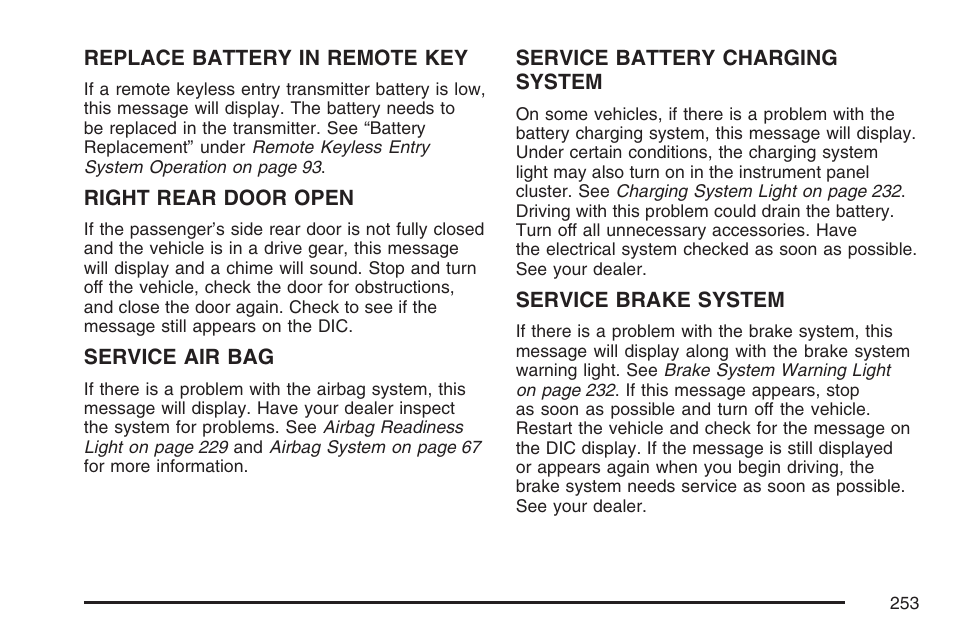 Cadillac 2007 User Manual | Page 253 / 580