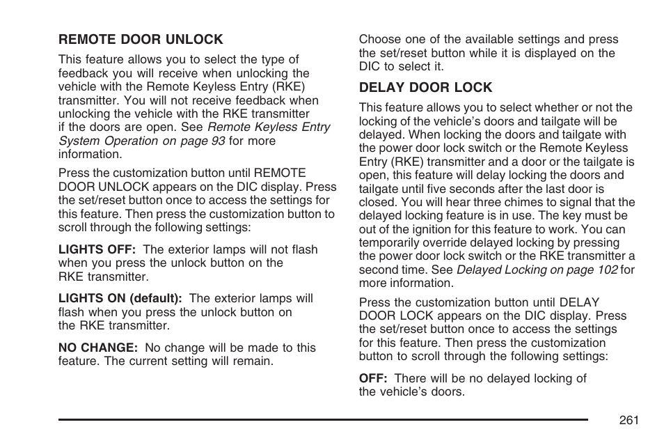 Cadillac 2007 User Manual | Page 261 / 580
