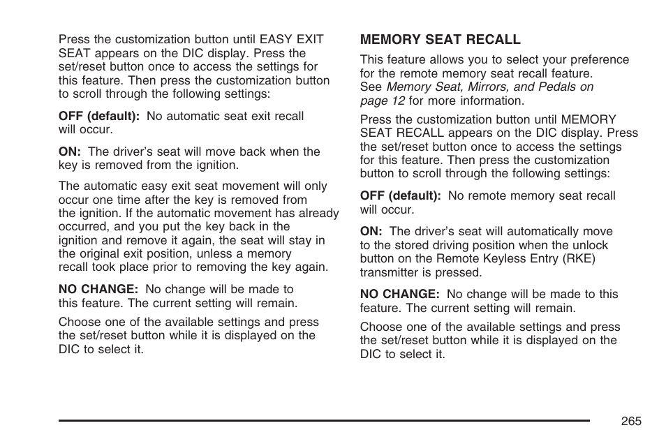 Cadillac 2007 User Manual | Page 265 / 580