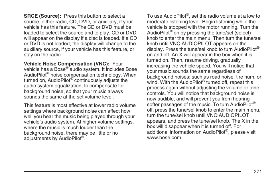 Cadillac 2007 User Manual | Page 271 / 580
