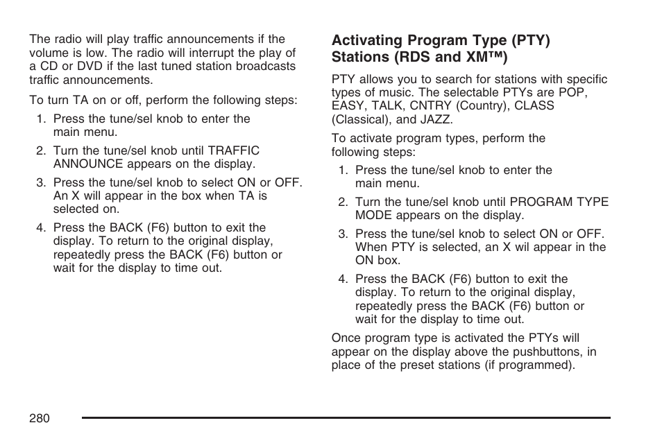 Cadillac 2007 User Manual | Page 280 / 580