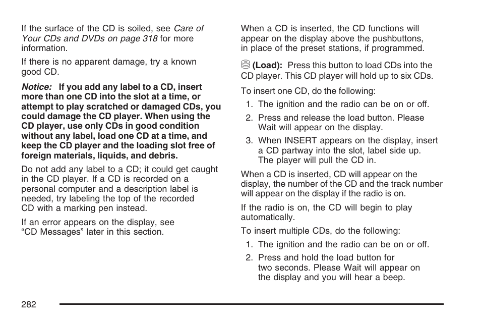 Cadillac 2007 User Manual | Page 282 / 580