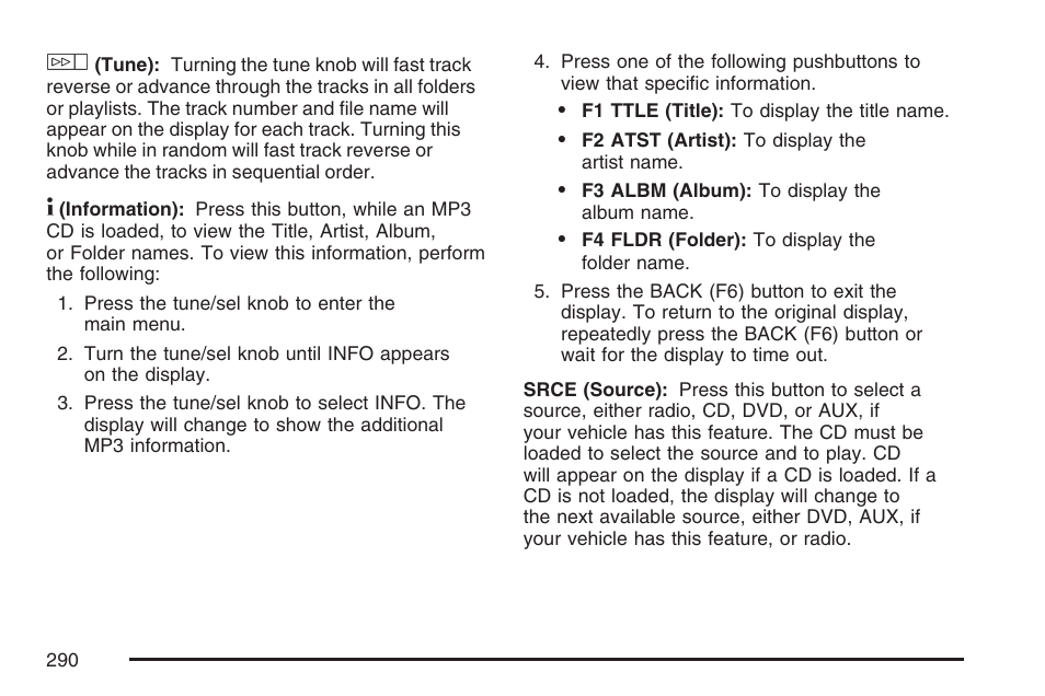 Cadillac 2007 User Manual | Page 290 / 580