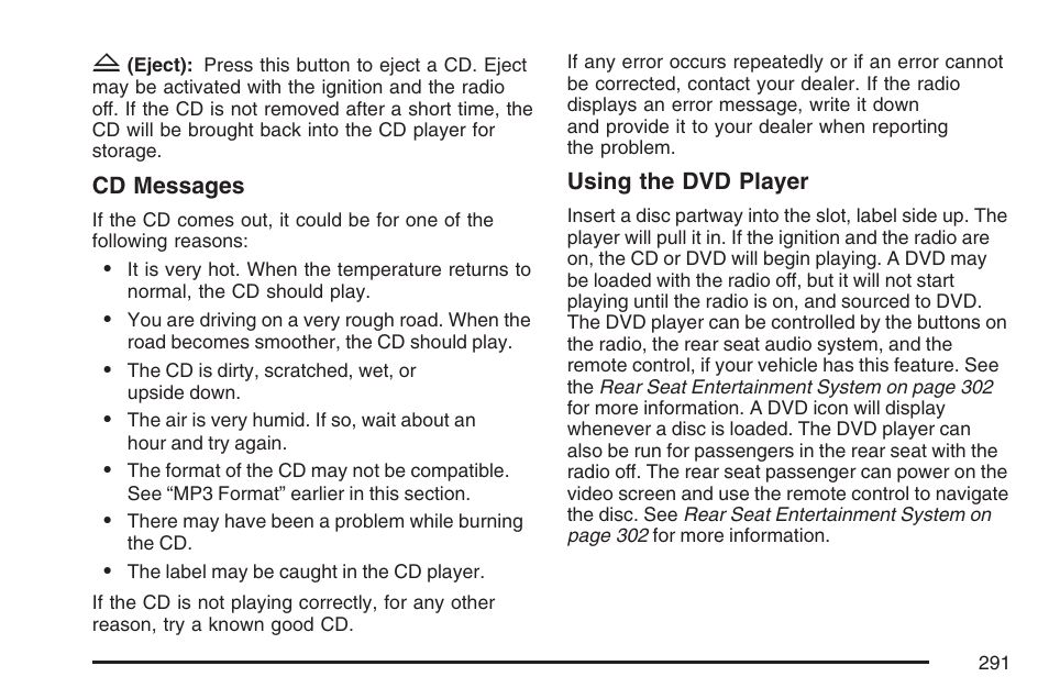 Cadillac 2007 User Manual | Page 291 / 580