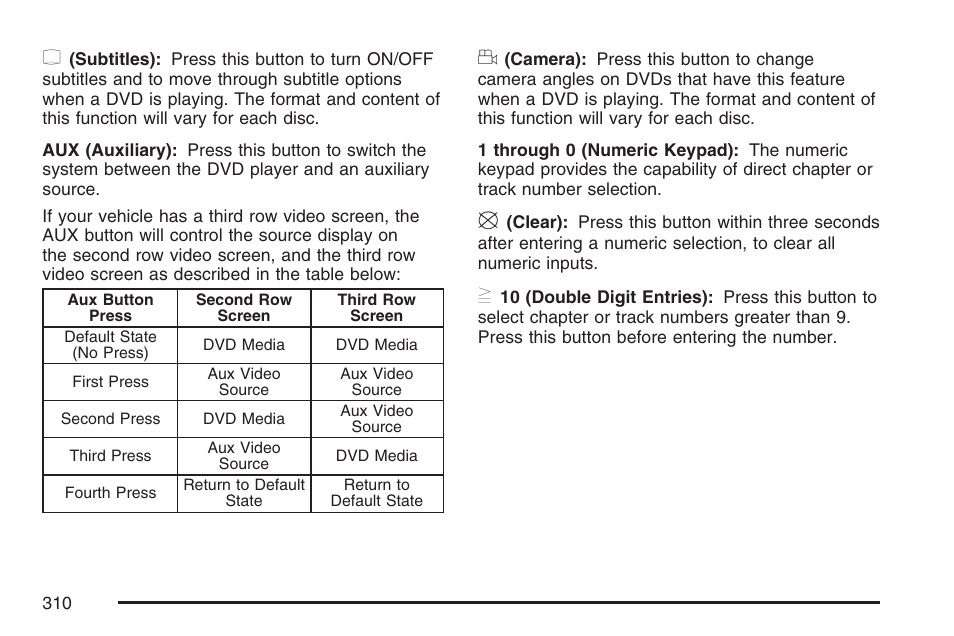 Cadillac 2007 User Manual | Page 310 / 580