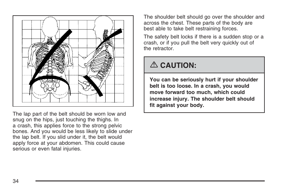 Caution | Cadillac 2007 User Manual | Page 34 / 580