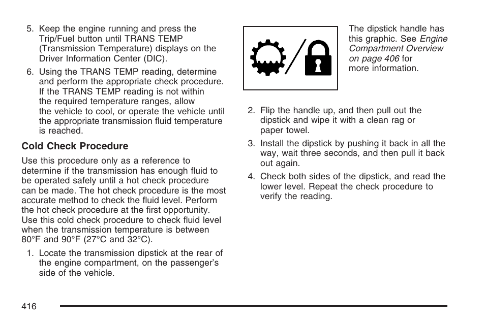 Cadillac 2007 User Manual | Page 416 / 580