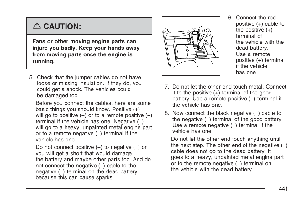Caution | Cadillac 2007 User Manual | Page 441 / 580