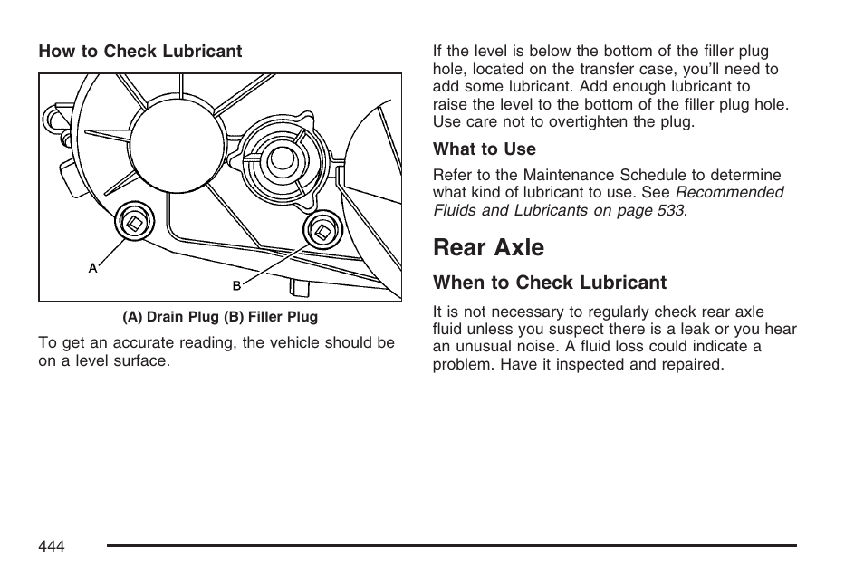 Rear axle | Cadillac 2007 User Manual | Page 444 / 580