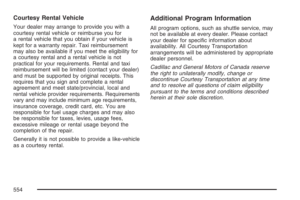 Cadillac 2007 User Manual | Page 554 / 580