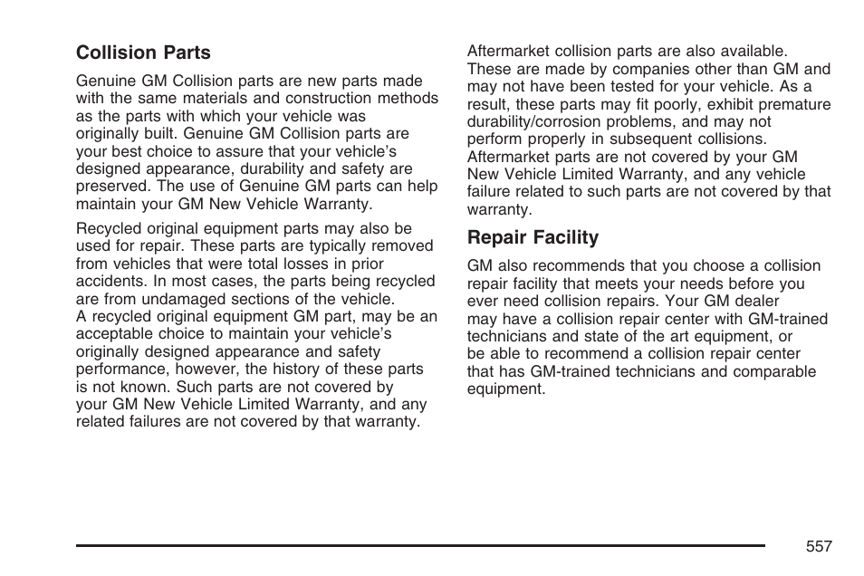 Cadillac 2007 User Manual | Page 557 / 580