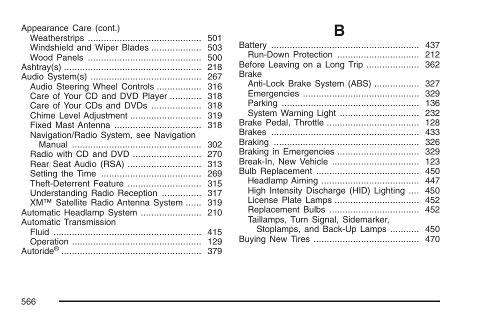 Cadillac 2007 User Manual | Page 566 / 580