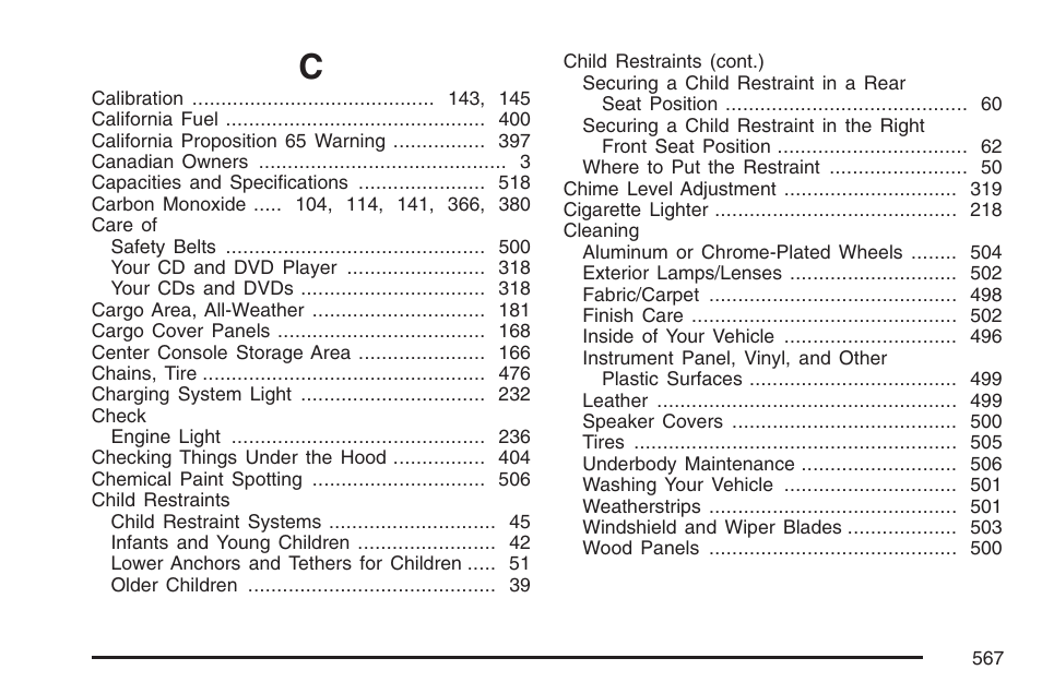 Cadillac 2007 User Manual | Page 567 / 580