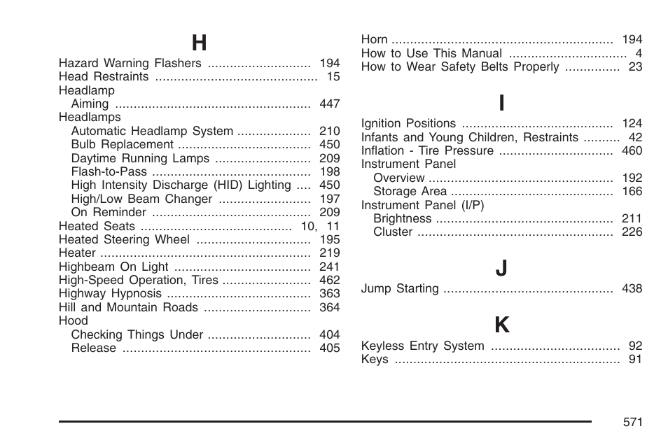 Cadillac 2007 User Manual | Page 571 / 580