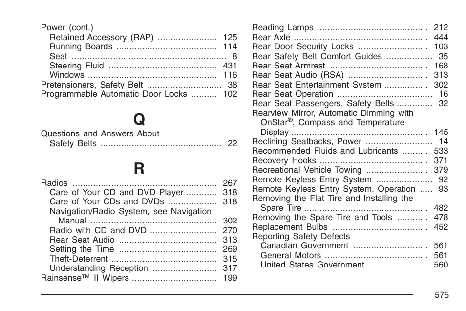 Cadillac 2007 User Manual | Page 575 / 580