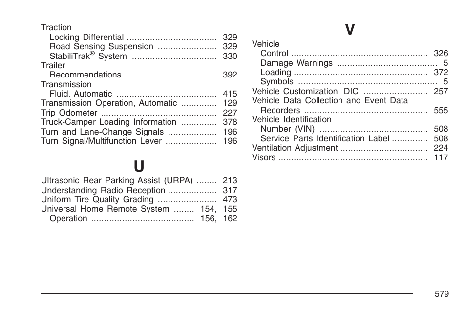 Cadillac 2007 User Manual | Page 579 / 580