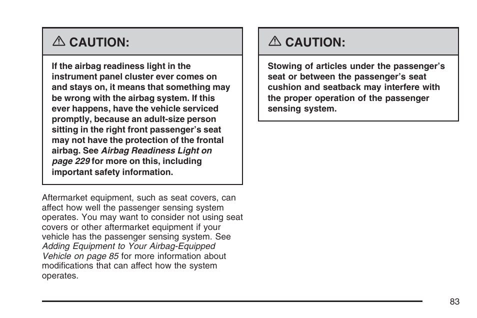 Cadillac 2007 User Manual | Page 83 / 580