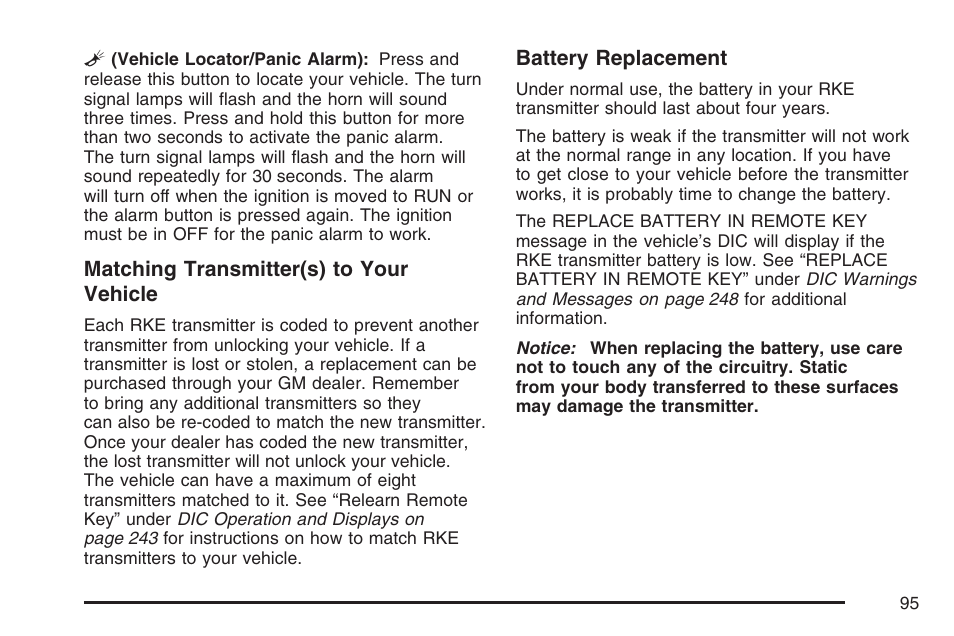 Cadillac 2007 User Manual | Page 95 / 580