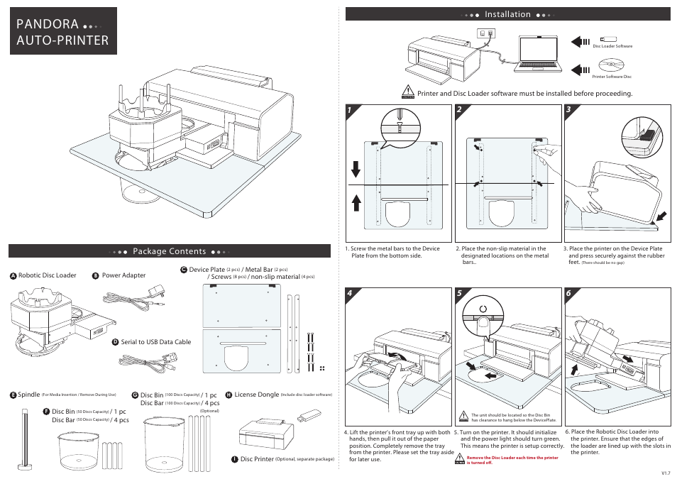 Vinpower Digital Pandora AutoPrinter User Manual | 2 pages