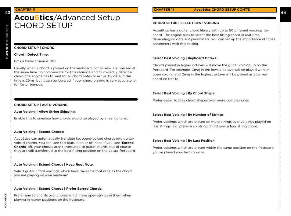 Acou 6 tics /advanced setup chord setup | Vir2 Instruments Acou6tics Manual User Manual | Page 25 / 39