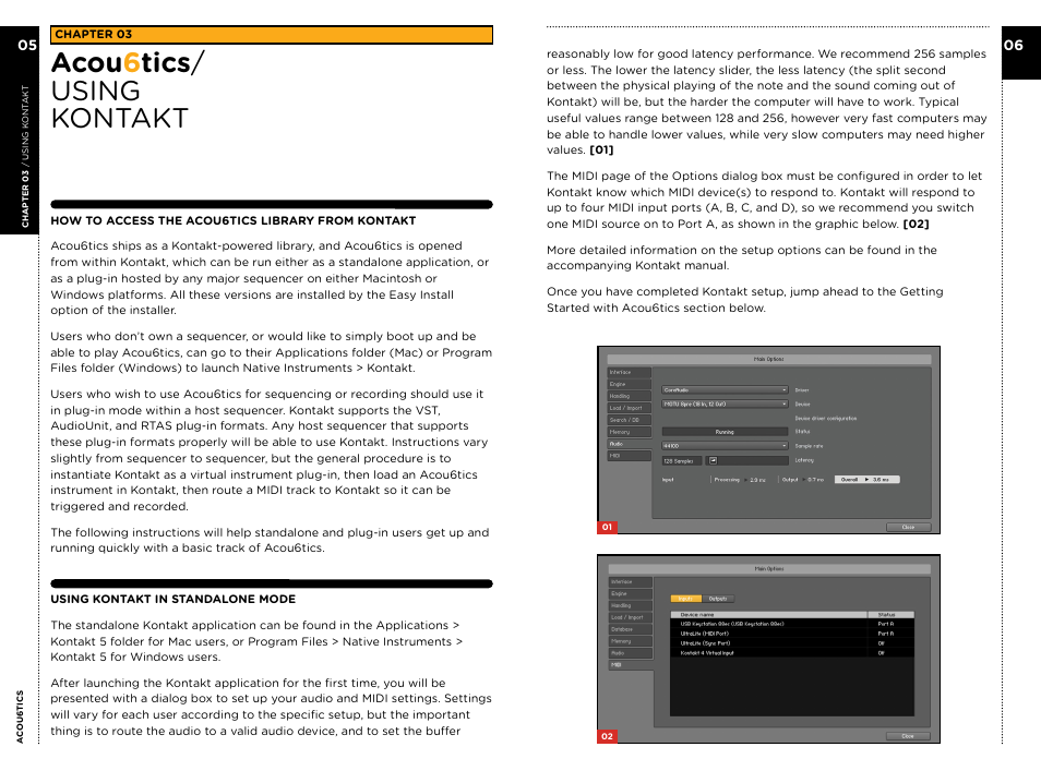 Acou 6 tics / using kontakt | Vir2 Instruments Acou6tics Manual User Manual | Page 6 / 39