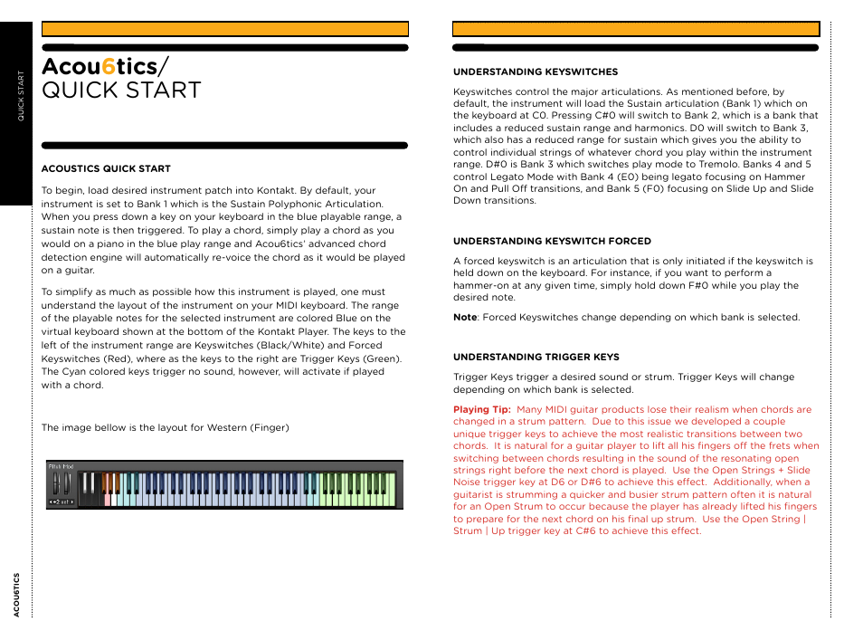 Acou 6 tics / quick start | Vir2 Instruments Acou6tics Quick start Guide User Manual | Page 2 / 5