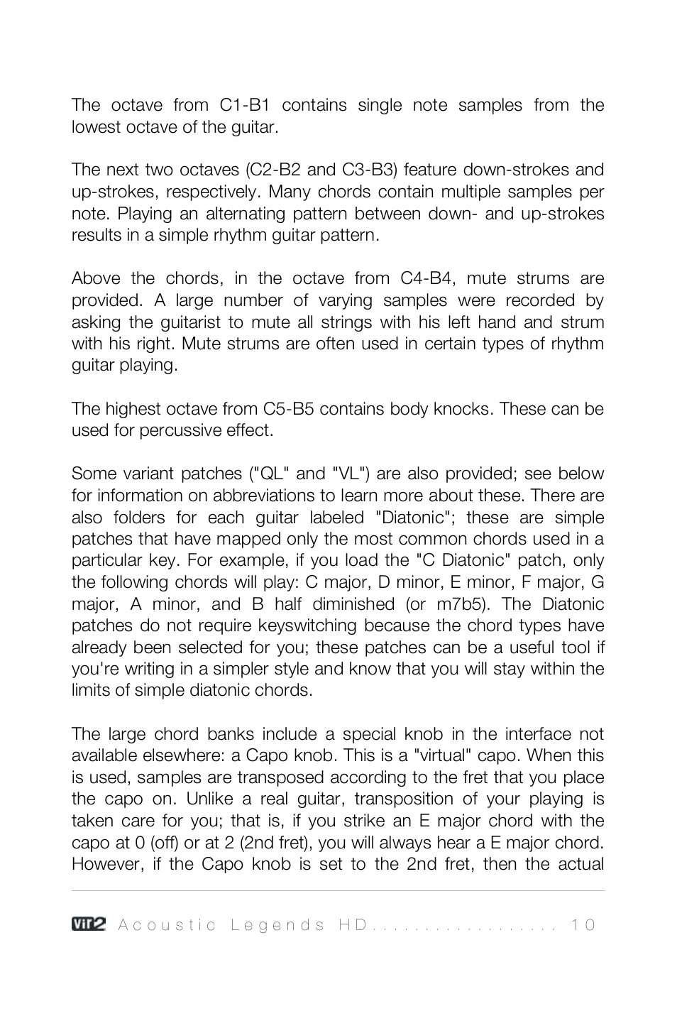 Vir2 Instruments Acoustic Legends HD User Manual | Page 10 / 74