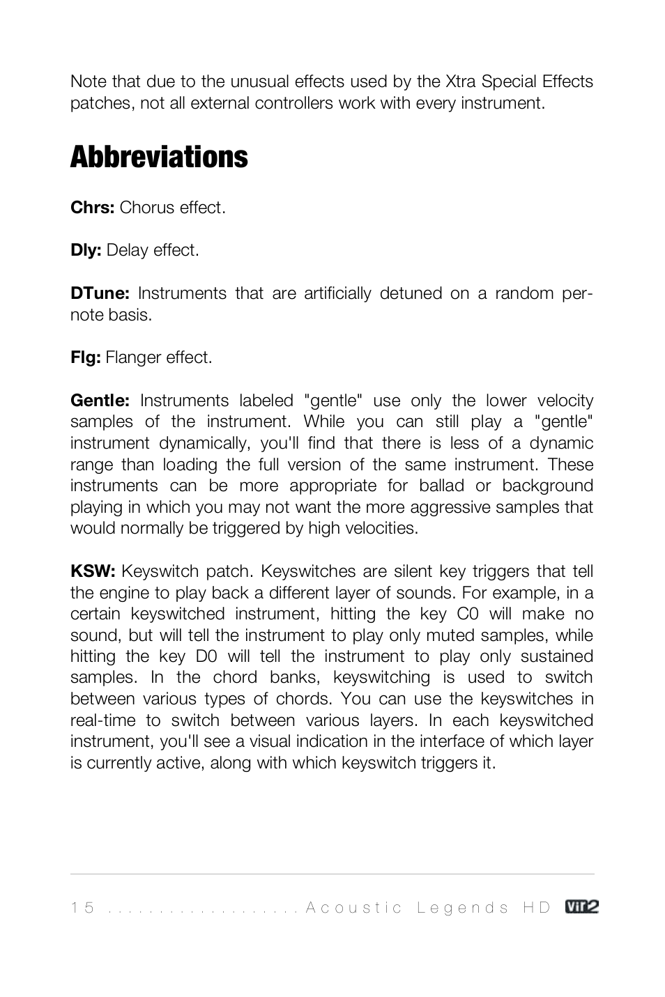 Abbreviations | Vir2 Instruments Acoustic Legends HD User Manual | Page 15 / 74