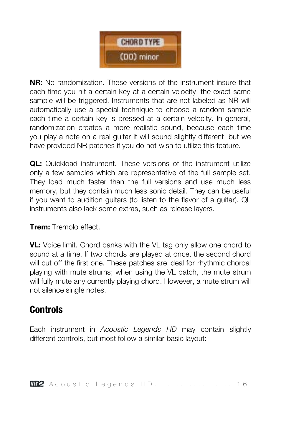 Controls | Vir2 Instruments Acoustic Legends HD User Manual | Page 16 / 74