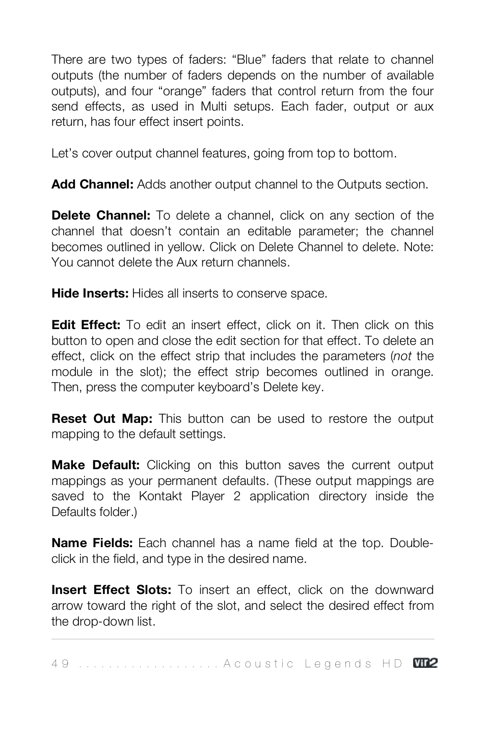 Vir2 Instruments Acoustic Legends HD User Manual | Page 49 / 74