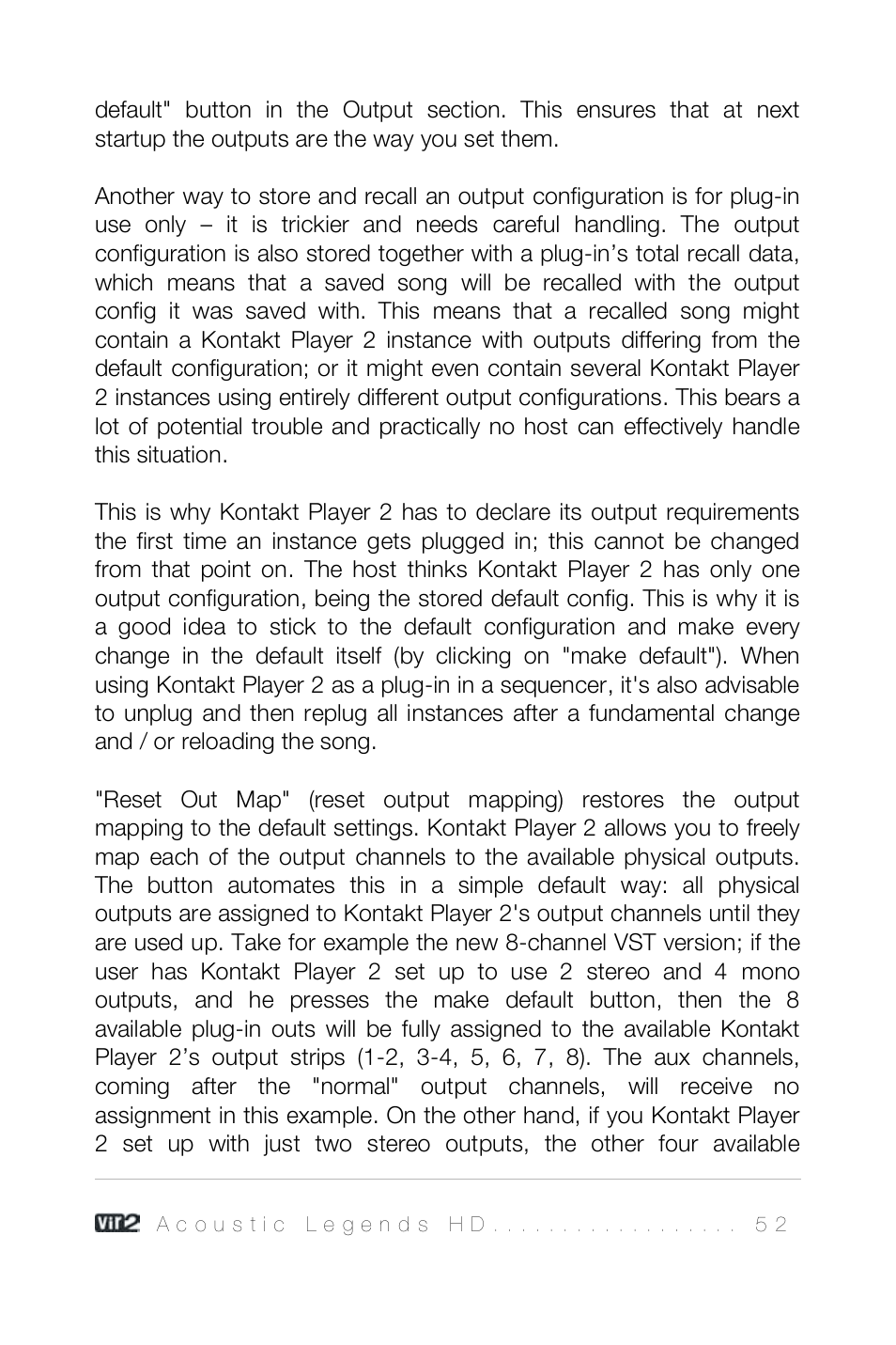 Vir2 Instruments Acoustic Legends HD User Manual | Page 52 / 74