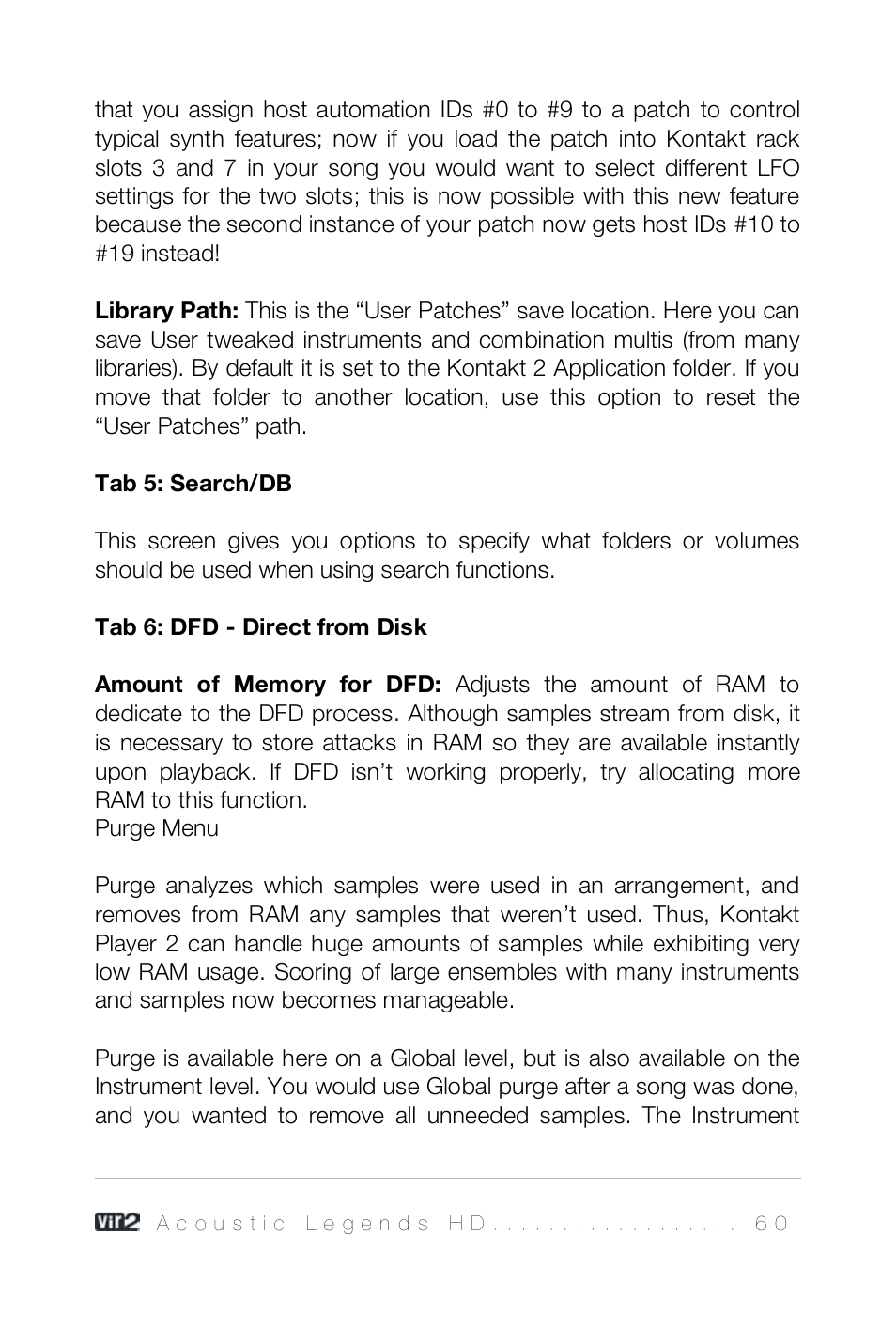 Vir2 Instruments Acoustic Legends HD User Manual | Page 60 / 74