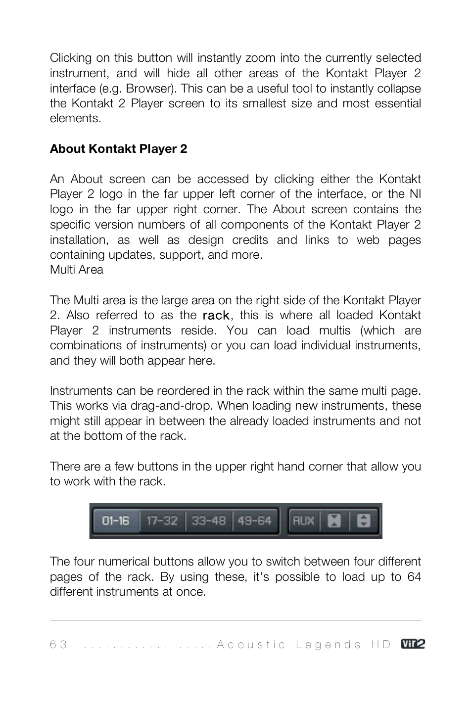 Vir2 Instruments Acoustic Legends HD User Manual | Page 63 / 74